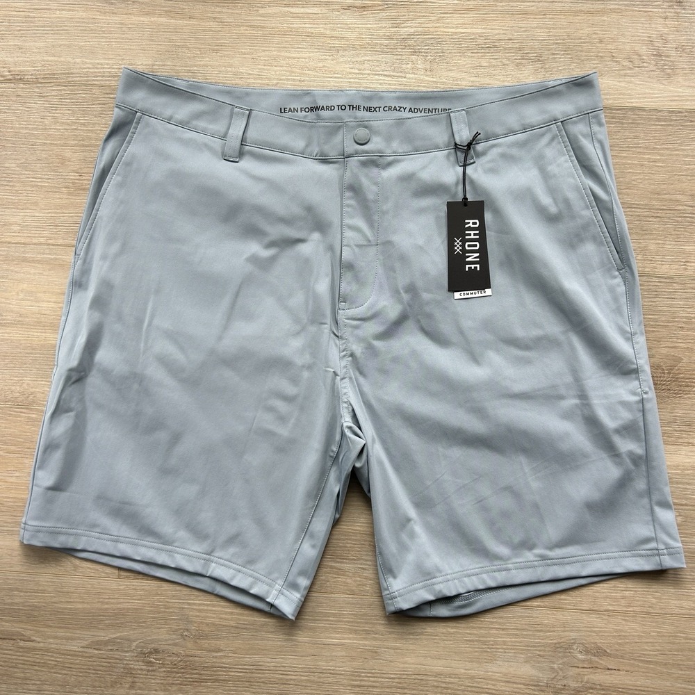 NWT Rhone Men Size 40 9" Commuter Shorts Heron Blue Flex-Knit Standard Fit